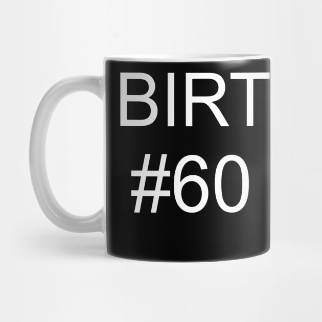 60th birthday, minimalist typographical by Vannaweb